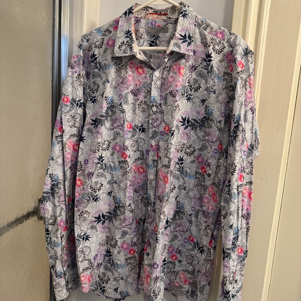 Ted Baker London Men's 100% Cotton, Size L,  Dress Shirt
